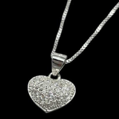 COLLANA DONNA CUORE ARGENTO 925 FIRMATA GIOJA MAGLIA LACCIO VENEZIANA E CIONDOLO - Immagine 1 di 4