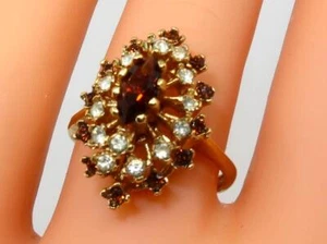 Anderson 18K HGE Simulated Chocolate Diamond Cocktail Statement Ring, Size 4 - Picture 1 of 6