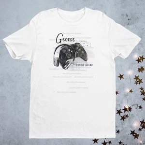Gaming Legend Xbox Controller Headphones Personalised Child's Kids T-shirt top - Picture 1 of 1