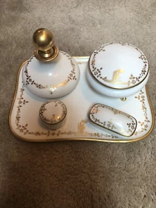 Antiguo juego de aparador victoriano de porcelana pintado a mano de 1915 ¡Nueve piezas! - Imagen 1 de 11