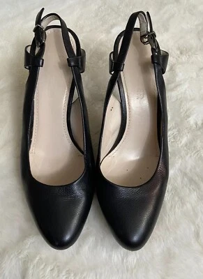 Bombas/saltos plataforma de couro preto JilSander tamanho 36,5 UE / 6-6,5 EUA - Imagem 1 de 4