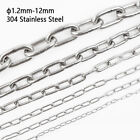 304 chaînes de levage courtes/longues chaînes à maillons en acier inoxydable 1,2-12 mm qualité marine
