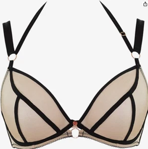 Sujetador Curvy Kate Scantilly Knock Out Latte Desnudo Transparente Con Aros Tirantes - Imagen 1 de 4