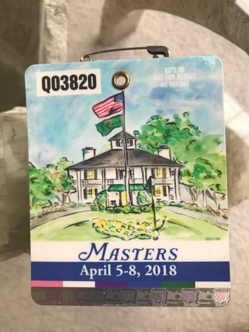 🔥RARE 2018 MASTERS BADGE TICKET AUGUSTA NATIONAL GOLF PGA PATRICK REED WINS!🔥 Cover