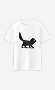Camiseta Niños Manga Corta CREEPING CAT Color Blanco - Imagen 1 de 4