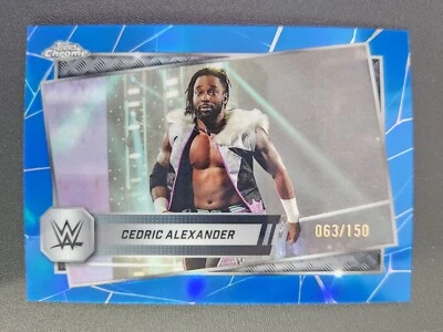 2025 Topps Chrome WWE #143 CEDRIC ALEXANDER BLUE /150 - Image 1 of 2