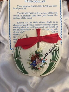 VINTAGE SAND DOLLAR ORNAMENT • St. THOMAS VIRGIN ISLANDS • JEKYLL ISLAND - Picture 1 of 1