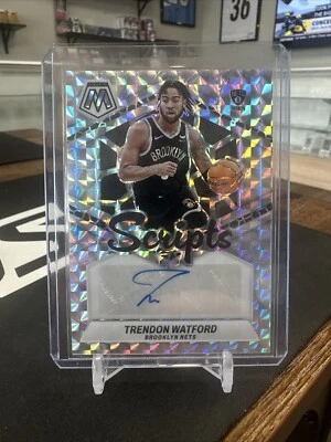 2023-24 Panini Mosaic Trendon Watford Mosaic Scripts Auto #MS-WAT Nets - Image 1 of 2