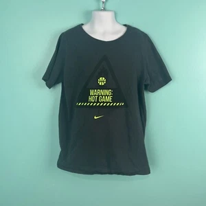 The Nike Tee Warning Hot Game T Shirt Youth Boys Size Medium Black - Picture 1 of 3