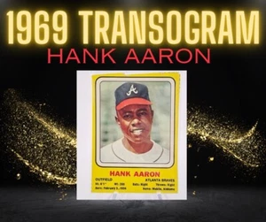 Tarjeta de béisbol Hank Aaron 1969 corte a mano - rara - Atlanta Braves - Imagen 1 de 11