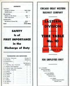 MC Chicago Great Western - Eastern Division - No 10 - March 1958 - Picture 1 of 1