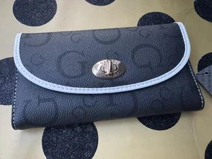 Wallet Guess Women Trifold Purse Coal Hasher SLG HG916051 New - Picture 1 of 5