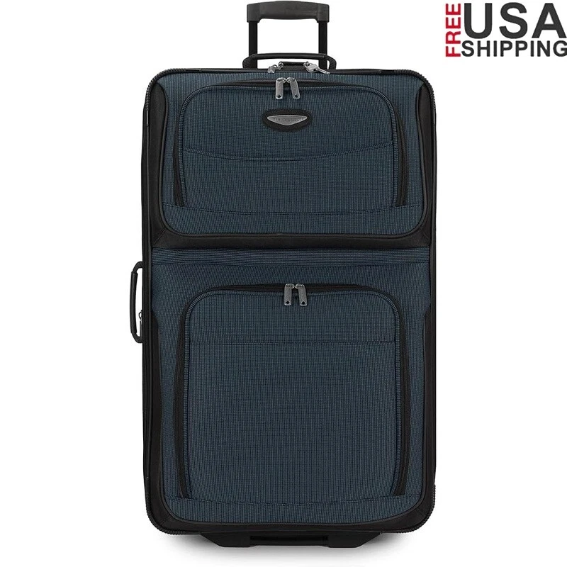 Expandable Upright Rolling Luggage W/ Inline Skate Wheels Large Checked Bag New - Image 1 of 1