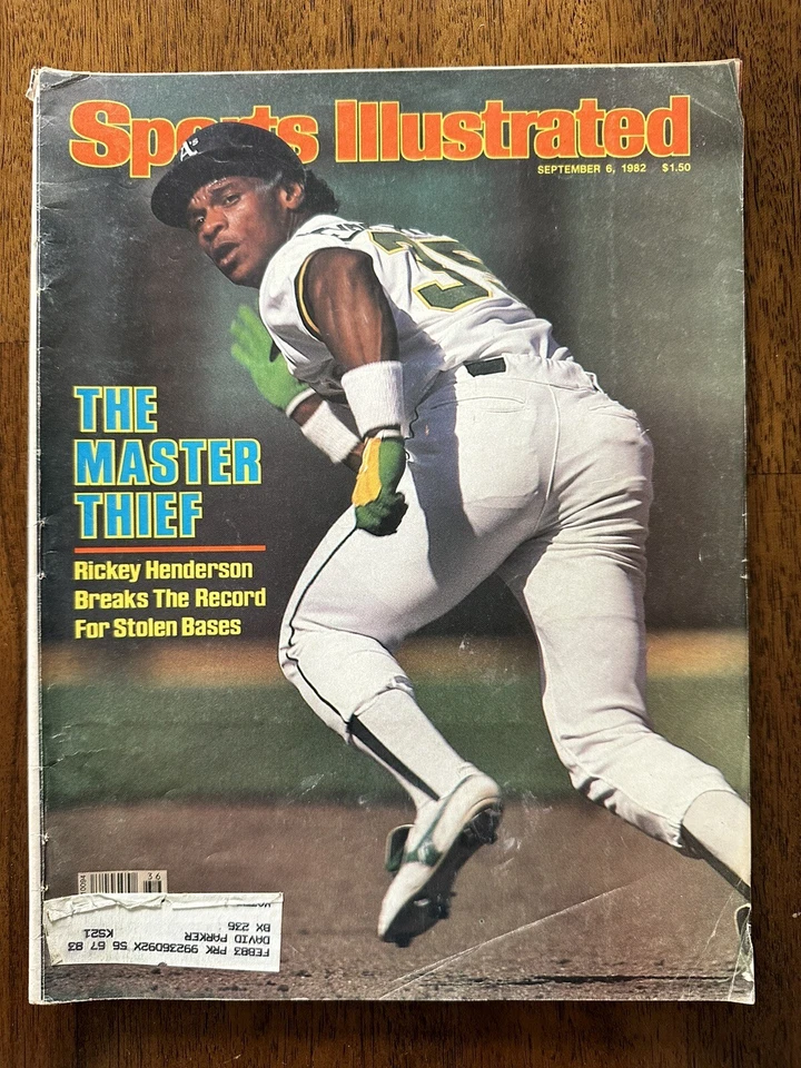 RICKEY HENDERSON Sports Illustrated Sep 6 1982 1st Cover Master Thief Oakland As - Image 1 of 1