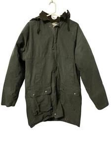Country Leisure Wear Vtg Wax Jacket Coat Women’s XL Green Mid Length Made In UK - Picture 1 of 7