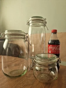 3x Ikea Korken Einmachglas mit Deckel Klarglas Frischhaltedose mit Gummidichtung Glas - Bild 1 von 6