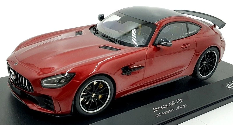 Minichamps 1/18 Scale 155 036027 - Mercedes-Benz AMG GTR 2021 Red Met - Image 1 of 4