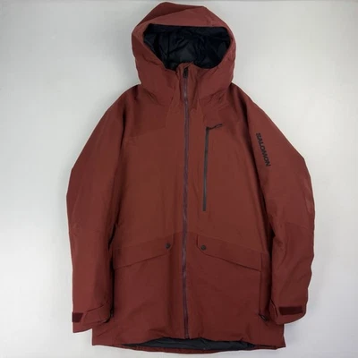 Chaqueta Salomon Para Hombre XL Estándar Sin Rastro Marrón Loco Esquí Nieve Camping Foto 1 de 4