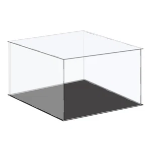 Acrylic Display Case Plastic Box Cube Storage Box Clear 41x41x20.5cm - Foto 1 di 6