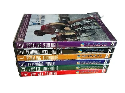 Cycling Fitness Results DVD Set of 6 Strength Training Climbing Optimum LOT - Image 1 of 4
