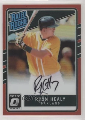 2017 Donruss Optic Rated Rookies Signatures Red Prizm /50 Ryon Healy Auto RC - Image 1 of 2