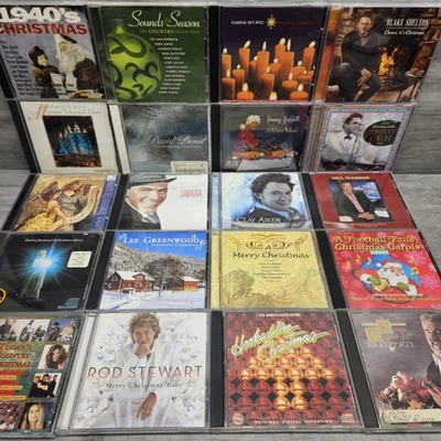 Christmas CD Lot (20) Bing Crosby Rod Stewart Neil Diamond Blake Shelton Cash - Image 1 of 4