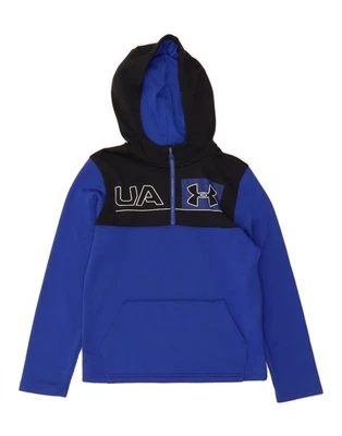 UNDER ARMOUR Boys Graphic Hoodie Jumper 11-12 Years Large  Blue AM12 - Image 1 of 3
