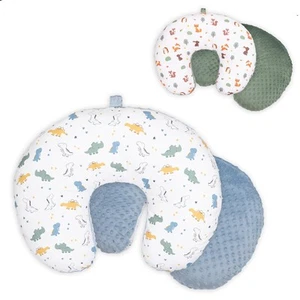 Double-Sided Baby Nursing Pillow Cover Set - 4 Pack - Soft Unisex Breastfeedi... - Picture 1 of 9