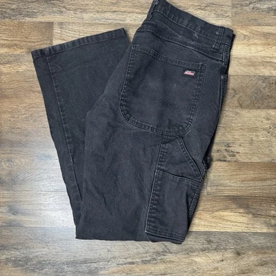 Vintage Dickies Pants Carpenter Black Size 32x32 Workwear Jeans Faded Distressed - Image 1 of 4