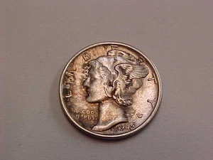 722a) 1942 S Mercury Dime Double Date - VF - Starts at $20.00 - Picture 1 of 11