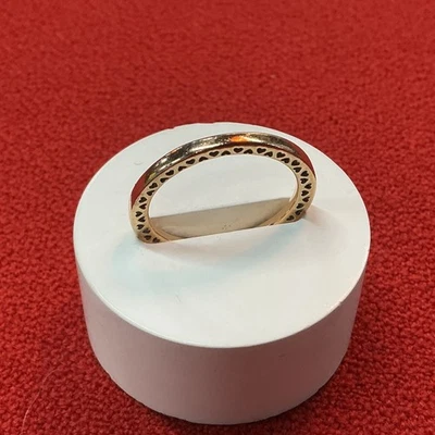 Pandora Rose Gold Plated Heart Filigree Band Ring Size 58 - Q1/2 (J) S#8704 - Image 1 of 4