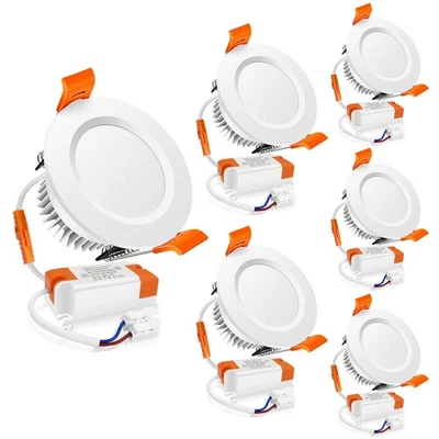 2 Inch LED Downlight, 3W 3000K Warm White Recessed Lighting Dimmable Ceiling ... - Image 1 of 4