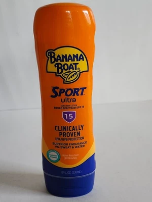 Loción protectora solar resistente al agua Banana Boat Sport Ultra SPF 15 8 FL oz Foto 1 de 4