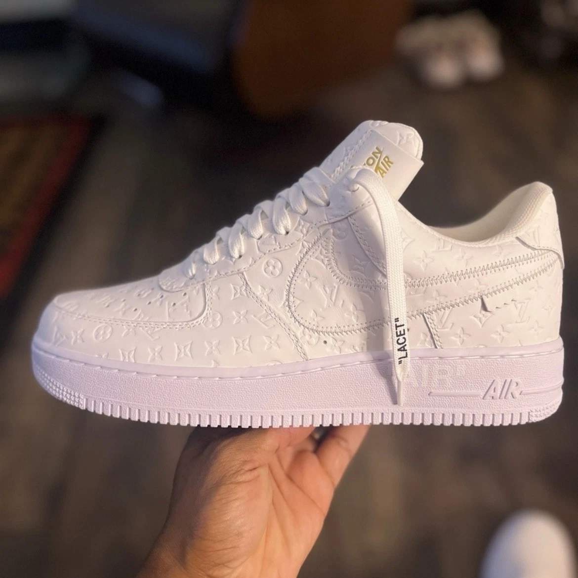 Nike Louis Vuitton x Air Force 1 Low Triple White | eBay