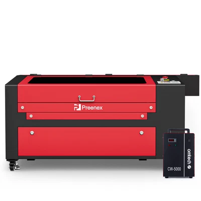 Preenex 80W 28x20 CO2 Laser Engraver Cutter Marker with CW-5000 Water Chiller - Image 1 of 4