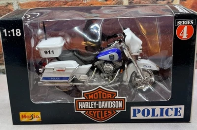 Harley-Davidson Modelo Die-Cast Motocicleta Policía 1:18 de Maisto Serie 4 Foto 1 de 4