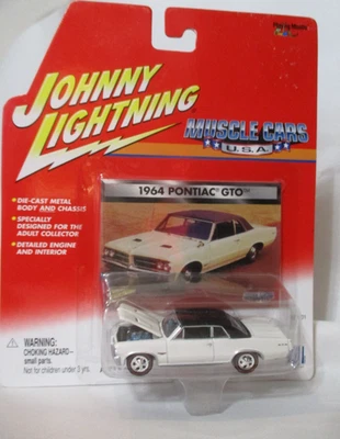 Johnny Lightning Muscle Cars USA 1964 Pontiac GTO White 1:64 scale diecast - Image 1 of 4