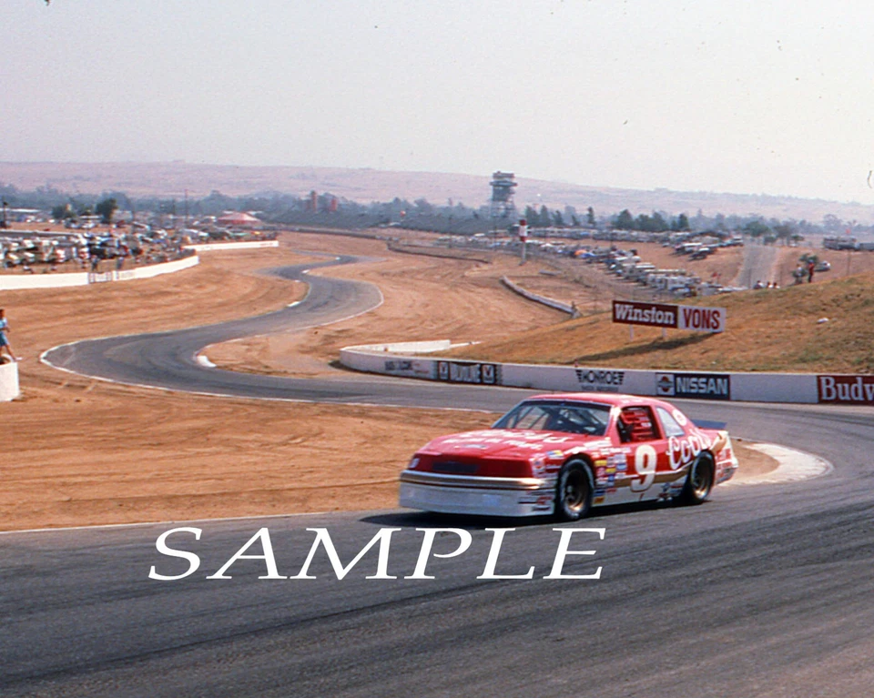BILL ELLIOTT 1987 #9 COORS FORD RACING ON TRACK AT RIVERSIDE 8X10 GLOSSY PHOTO 4 - Image 1 of 1