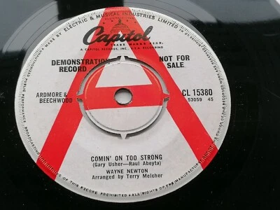 WAYNE NEWTON  UK  45 CAPITOL DEMO  COMING ON TOO STRONG - Image 1 of 4