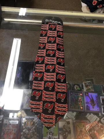 NWT Vintage Tampa Bay Buccaneers Ralph Marlin Polyester Neck Tie New W/ Tags Cover