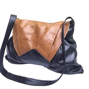 Borsa a mano Susan Riedweg in pelle nera marrone borsa a mano di un tipo - Foto 1 di 12