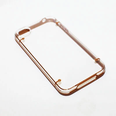 iPhone 5 5s case Bumper Case Cover Protective Crystal Clear Hard Brown - Image 1 of 2
