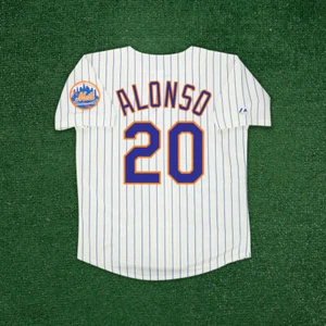 Pete Alonso New York Mets Men's Alternate Ivory Jersey w/ Team Patch - Picture 1 of 5