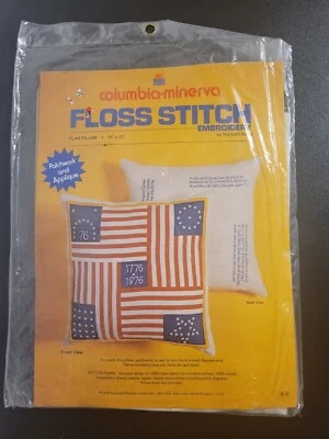 Columbia-Minerva ALMOHADA BANDERA Hilo Puntada Bordado Kit Foto 1 de 2