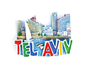 Souvenir Fridge Magnet tel aviv - tlv israel new - Picture 1 of 2