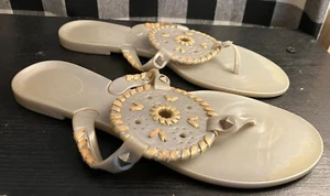 Jack Rogers argento scarpe sandali classici taglia 7 - Foto 1 di 6