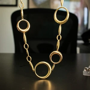Chimento 18k Yellow Gold Oval Link Ladies Necklace - Picture 1 of 5