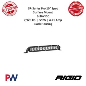 Rigid Industries | SR-Series Pro 10" Spot Light | 59 W | 7920 lm | Black Housing - Picture 1 of 12
