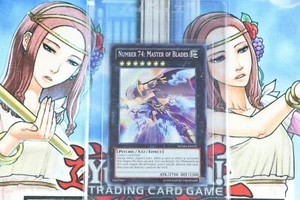 Yugioh Number 74: Master of Blades NUMH-EN032 Unlimited Ed Secret Rare - Picture 1 of 2
