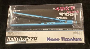 BaBylissPRO Nano Titanium 450 ° F 1" Digitales Glätteisen & Lockenwickler - Blau, Neu im Karton - Bild 1 von 7